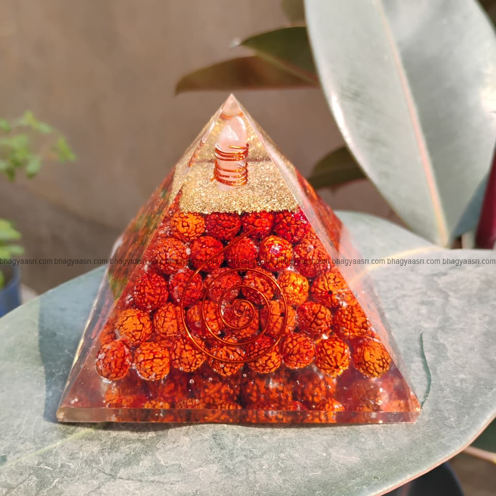 Rudraksha Orgonite Pyramid 1